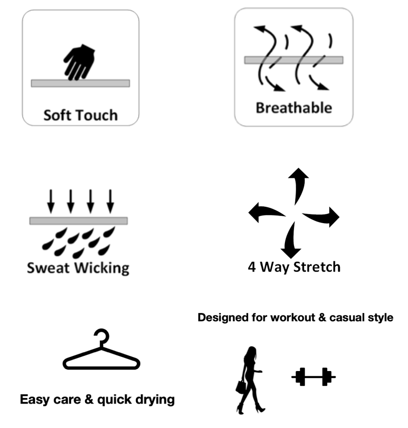 black jacket features shown as icons